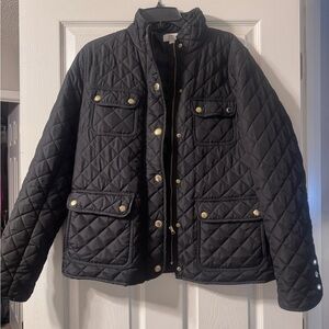 Crown & Ivy Black Quilted Utility Jacket